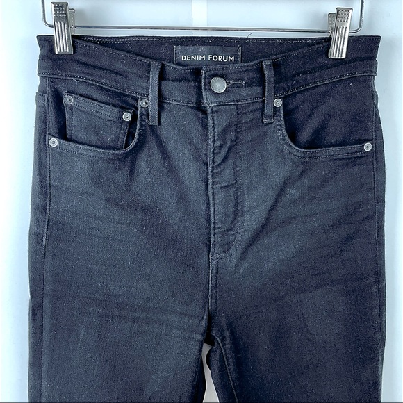 Denim Forum Black Lola High Waisted Skinny Jeans - Picture 8 of 14
